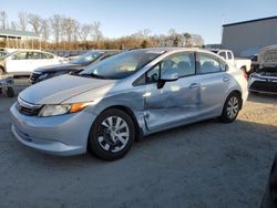 Salvage cars for sale from Copart Spartanburg, SC: 2012 Honda Civic LX