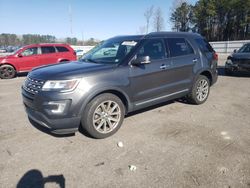 Vehiculos salvage en venta de Copart Dunn, NC: 2017 Ford Explorer Limited