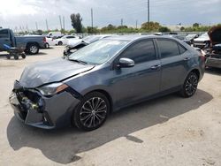 Salvage cars for sale from Copart Miami, FL: 2015 Toyota Corolla L