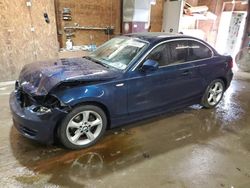 Salvage cars for sale from Copart Ebensburg, PA: 2011 BMW 128 I