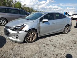 Salvage cars for sale at Riverview, FL auction: 2019 Chevrolet Cruze LT