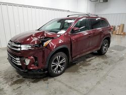 Salvage cars for sale at Windham, ME auction: 2017 Toyota Highlander LE