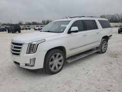 Salvage cars for sale from Copart New Braunfels, TX: 2016 Cadillac Escalade ESV Premium