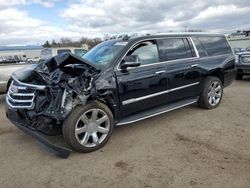 Salvage cars for sale at Pennsburg, PA auction: 2018 Cadillac Escalade ESV Luxury