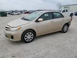 Salvage cars for sale at Kansas City, KS auction: 2011 Toyota Corolla Base