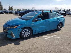 Salvage cars for sale from Copart Rancho Cucamonga, CA: 2021 Toyota Prius Prime LE