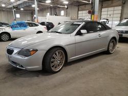 Salvage cars for sale from Copart Blaine, MN: 2005 BMW 645 CI Automatic