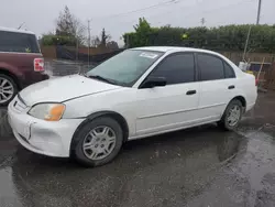Salvage cars for sale from Copart San Martin, CA: 2001 Honda Civic LX