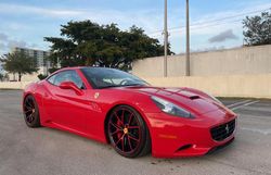 Salvage cars for sale from Copart West Palm Beach, FL: 2012 Ferrari California