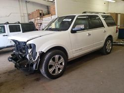 Salvage cars for sale at Ham Lake, MN auction: 2015 Ford Expedition Platinum