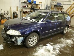 Salvage cars for sale at Ham Lake, MN auction: 2002 Volkswagen Passat GLS