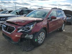 Salvage cars for sale from Copart Chicago Heights, IL: 2018 Subaru Outback 2.5I Premium