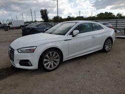 Salvage cars for sale from Copart Miami, FL: 2018 Audi A5 Premium