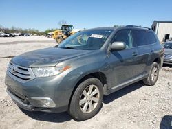 Salvage cars for sale from Copart Hueytown, AL: 2012 Toyota Highlander Base