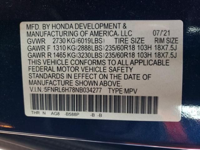 2022 Honda Odyssey EXL