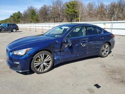 Salvage cars for sale at Brookhaven, NY auction: 2018 Infiniti Q50 Luxe