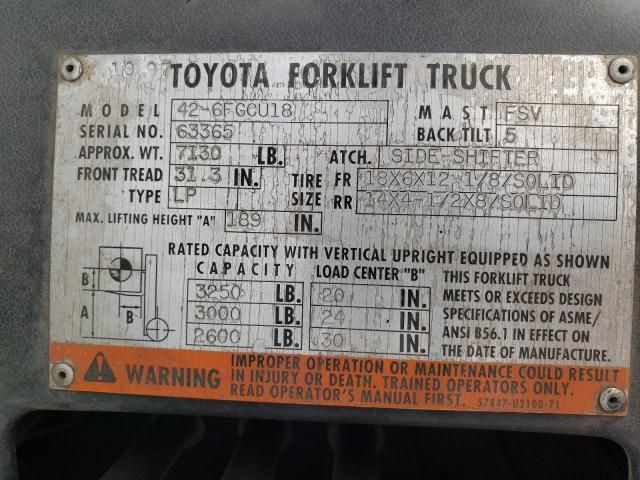 1925 Toyota 1999 Toyota Forklift