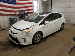 Salvage cars for sale from Copart Lyman, ME: 2012 Toyota Prius