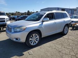 Salvage cars for sale from Copart Vallejo, CA: 2008 Toyota Highlander Hybrid Limited