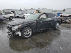 Salvage cars for sale at Vallejo, CA auction: 2019 Infiniti Q50 Luxe