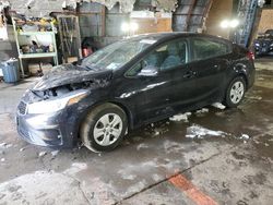 Salvage cars for sale from Copart Albany, NY: 2017 KIA Forte LX