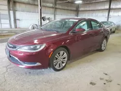 Salvage cars for sale at Des Moines, IA auction: 2016 Chrysler 200 Limited