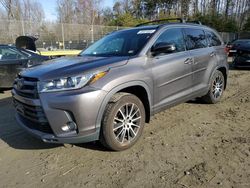 Toyota Highlander salvage cars for sale: 2017 Toyota Highlander SE