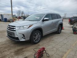 Salvage cars for sale at Pekin, IL auction: 2018 Toyota Highlander SE