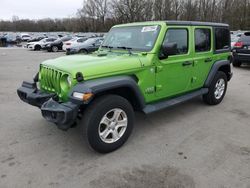 Jeep salvage cars for sale: 2018 Jeep Wrangler Unlimited Sport