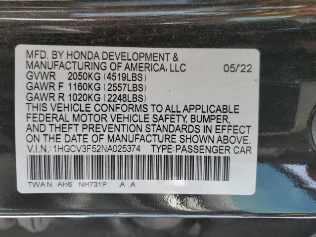 2022 Honda Accord Hybrid EXL