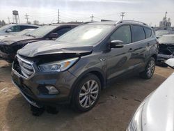 Salvage cars for sale from Copart Chicago Heights, IL: 2017 Ford Escape Titanium