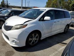 Toyota Sienna Sport salvage cars for sale: 2015 Toyota Sienna Sport