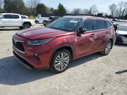 Salvage cars for sale from Copart Madisonville, TN: 2022 Toyota Highlander Hybrid Platinum