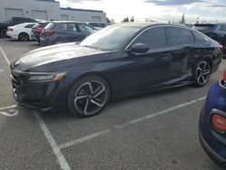 Vehiculos salvage en venta de Copart Rancho Cucamonga, CA: 2021 Honda Accord Sport