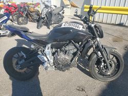 Yamaha FZ07 salvage cars for sale: 2015 Yamaha FZ07