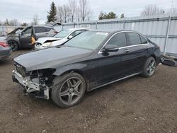 Salvage cars for sale from Copart Ontario Auction, ON: 2016 Mercedes-Benz C 300 4matic