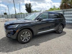 Salvage cars for sale at Miami, FL auction: 2021 Lincoln Aviator RE