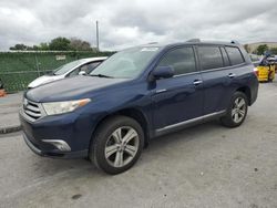 Salvage cars for sale from Copart Orlando, FL: 2013 Toyota Highlander Limited