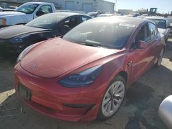 Salvage cars for sale from Copart Martinez, CA: 2022 Tesla Model 3