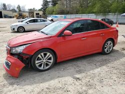 Salvage cars for sale from Copart Knightdale, NC: 2015 Chevrolet Cruze LTZ