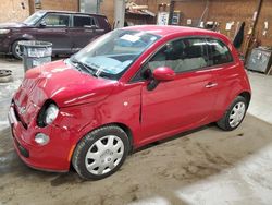 Salvage cars for sale from Copart Ebensburg, PA: 2015 Fiat 500 POP