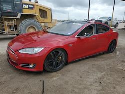 Salvage cars for sale at Houston, TX auction: 2013 Tesla Model S