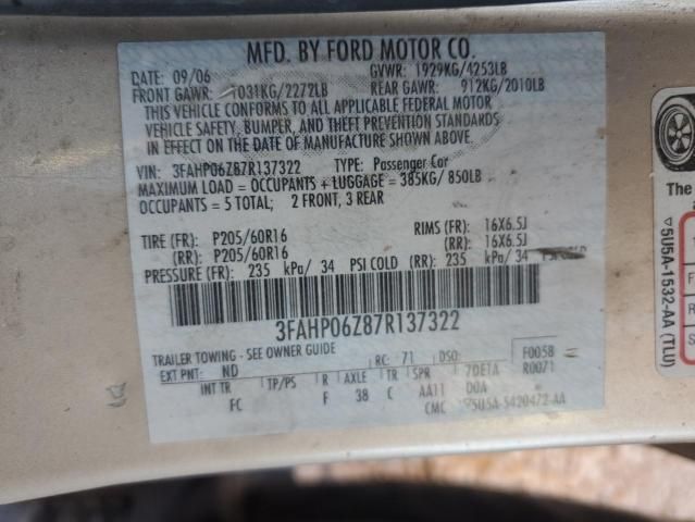 2007 Ford Fusion S