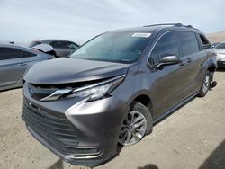 Salvage cars for sale at North Las Vegas, NV auction: 2022 Toyota Sienna LE