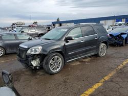 Salvage cars for sale from Copart Woodhaven, MI: 2012 GMC Acadia Denali