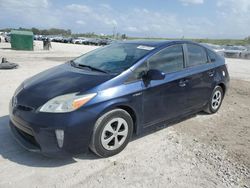 Salvage cars for sale at West Palm Beach, FL auction: 2015 Toyota Prius