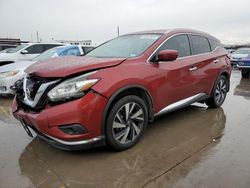 Salvage cars for sale from Copart Grand Prairie, TX: 2016 Nissan Murano S