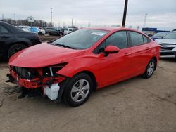 Chevrolet Cruze LS salvage cars for sale: 2018 Chevrolet Cruze LS