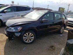 Salvage cars for sale at Chicago Heights, IL auction: 2017 Volkswagen Golf Sportwagen S