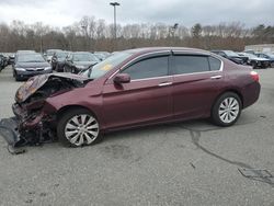 Salvage cars for sale from Copart Exeter, RI: 2015 Honda Accord EXL